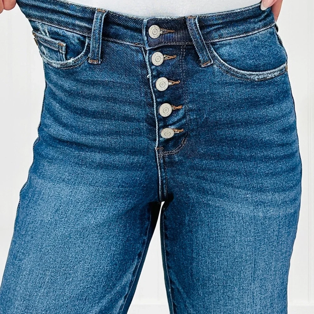 Judy Blue Wide Leg Cropped Jeans - Picture 11 of 11